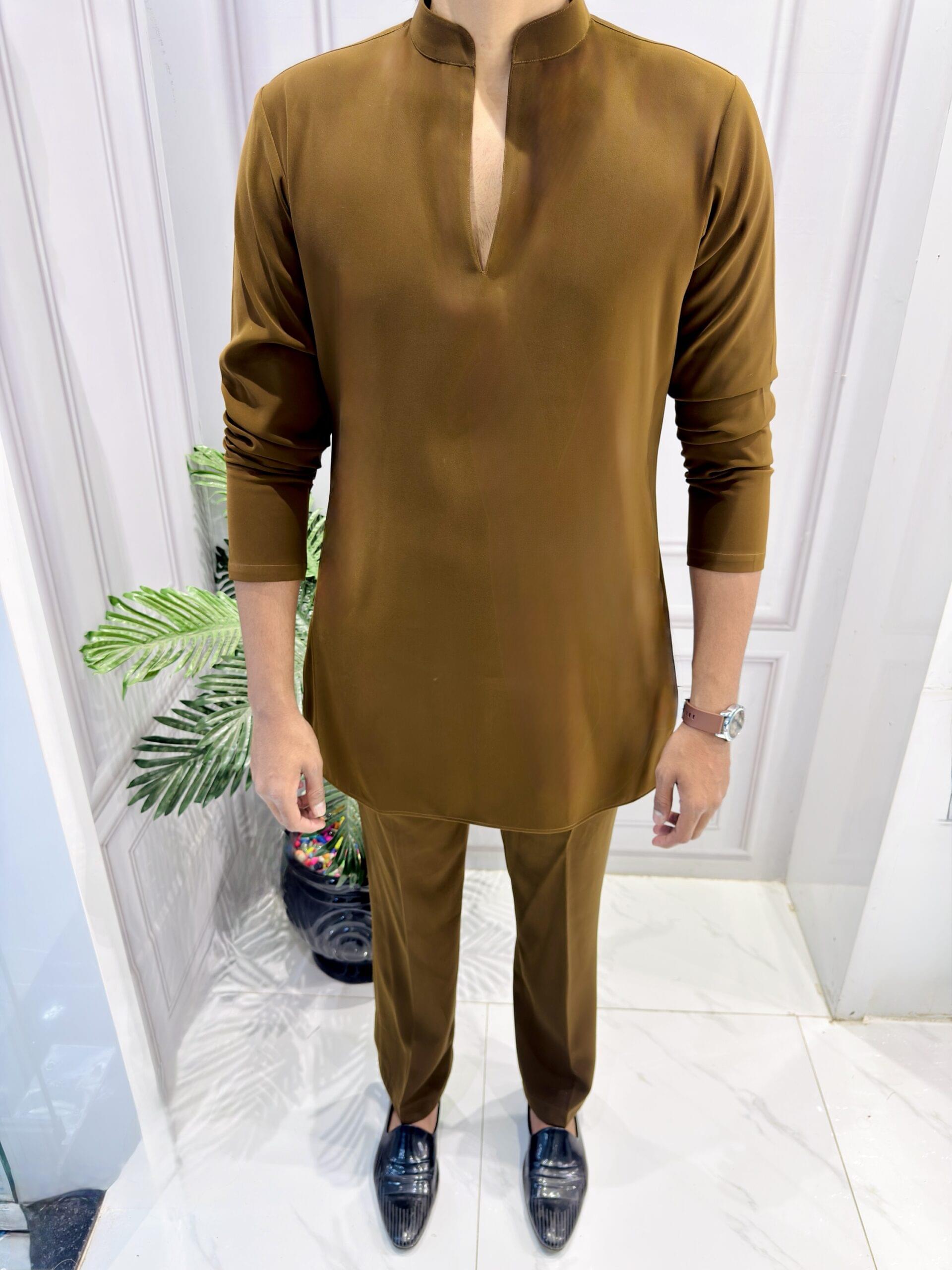“V” Neck Short Kurta